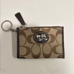 Coach Brown and Tan Signature Wallet